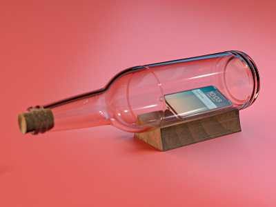 Message in a bottle 📱 3d 3d art abstract bottle c4d cinema4d design digital iphone render smartphone