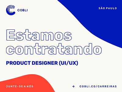 Estamos contratando: Product Designer (UI/UX) brasil brazil designer hiring product design startup são paulo ui ux vaga