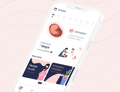 Pregnancy app concept app design illustration ui ux