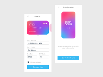 Daily UI  Day 2 - Credit Card