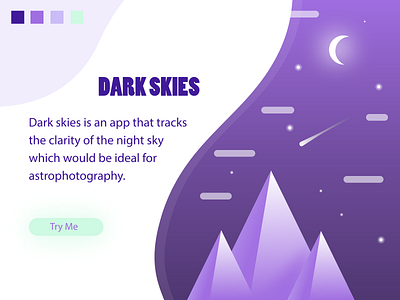 Dark Skies Splash Page homepage