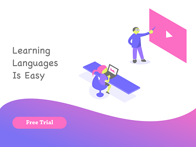 Language learning app splash page dailyui langage language learning