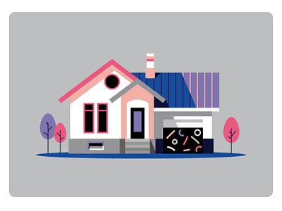 American Dream america house illustration usa vector