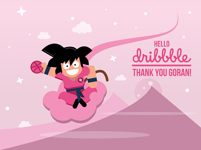 Hello dribbble! dragonball first post firstshot flat illustration newbie vector