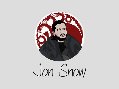 Jon Snow illustration adobeillustrator game of thrones illustraion illustrated jon snow vector winterishere