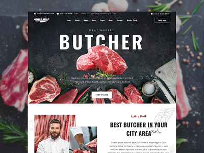 Butcher Meat Restaurant WordPress Theme