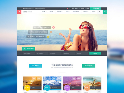 Love Travel holiday honeymoon sea summer theme themeforest tour tourism travel travel agency trip