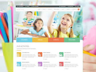 Baby Kids baby children course courses education kids school students themeforest themes