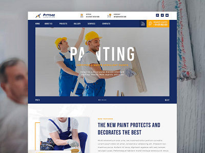 House Painting Services WordPress Theme building construction maintenance paint painter painting services plasterboard plasterer renovation wall repairs