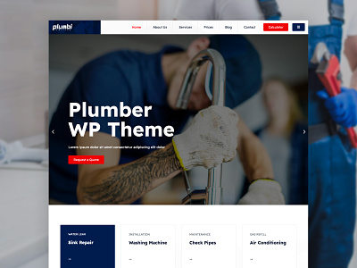 Plumbing Services WordPress Theme construction constructor maintenance plumber plumbing plumbing services renovation repair