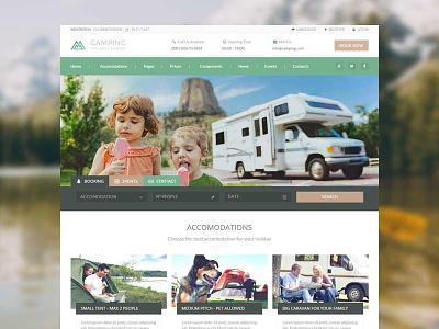 Camping Village campground camping campsite caravan envato tent themeforest travel