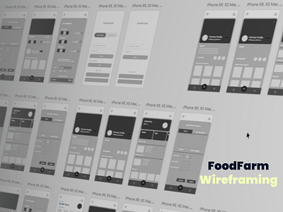 Food Farm Apps Wireframe