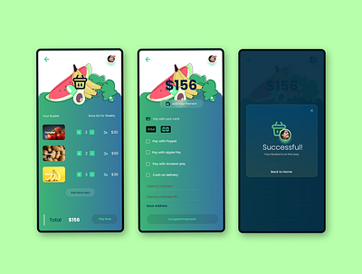 farmfood | cart page UI Design adobe xd android app design cart cart ui digital product design farmer figma food gradient illustration ios app design payment shopping ui ux