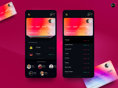 Wallet Apps UI apps credit card design finance gradient money ui ux wallet