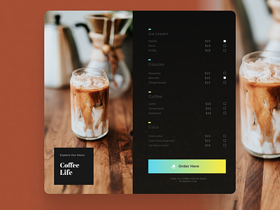 Cafe Ordering System branding cafe coffee design menu ordering system ui user interface ux