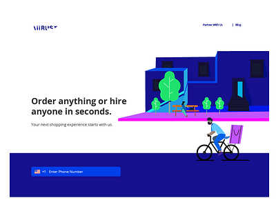 Delivery Site cycle delivery flat green illustration slider webdesign