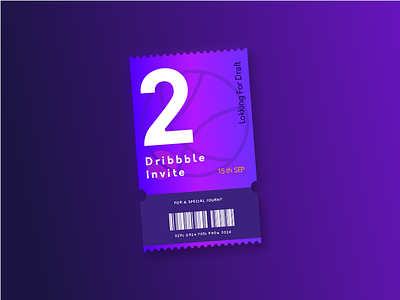 2x Dribbble Invite dribbble invite