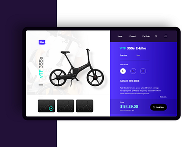 E bike product page adobe xd bike digital product design e commarce product product page ux web design