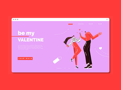 Valentine landing abstract character design flat illustration illustrator love minimal valentine valentine day valentines day vector woman illustration