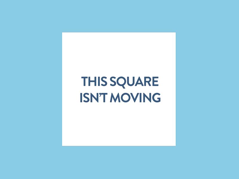 This square isn't moving. 2d after effects expressions