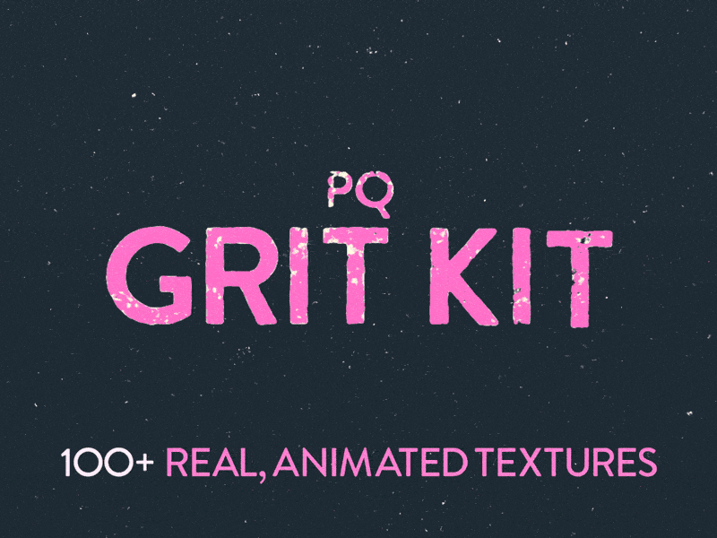 PQ Grit Kit after effects motion design textures