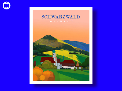 Germany. Schwarzwald 2d art art colors germany illustration illustrator nature poster poster art poster design vintage