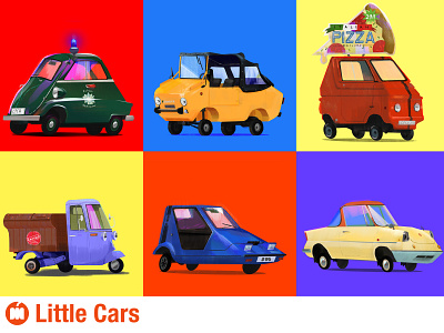 Little Cars series 2d 2d art art artwork cars colors concept digital art illustration vintage