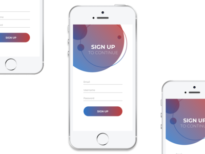 Daily UX Challenge #1 | Signup Form | Concept Design dailyui dailyux form design mobile design ux design uxdesign uxdesigner