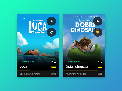 Web UI - VOD Information on Hover colorful info ui vod web