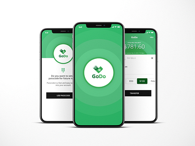 GoDo Cash Mobile App design illustration logo typography ui ux