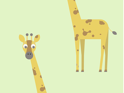 Tricky Giraffe — Learn to Draw Marathon, Day 1 cute flat geometric illustration illustrator vector