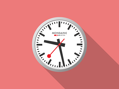Mondaine Wall Clock — Learn To Draw Marathon, Day 2