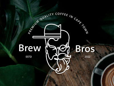Brew Bros Coffee branding design flat graphic design illustration logo