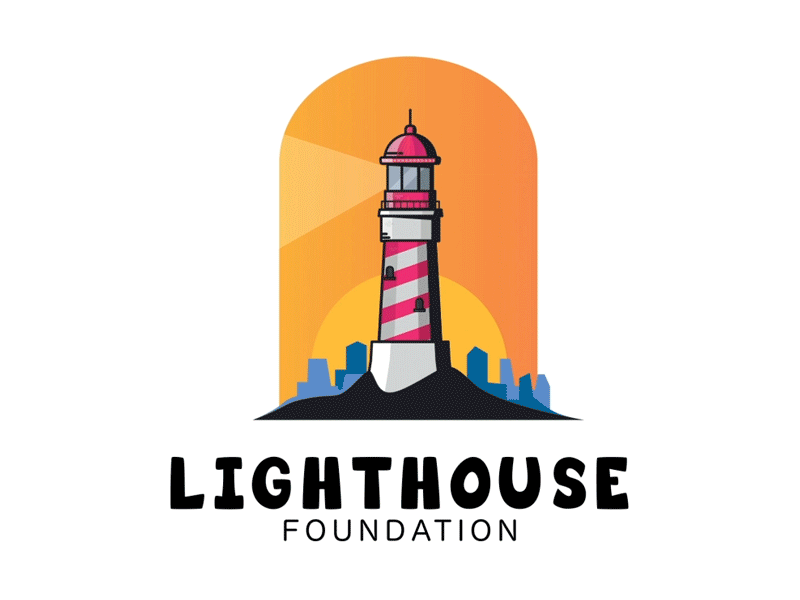 Lighthouse Foundation Logo animation city foundation gif illustration lighthouse logo ministry ngo
