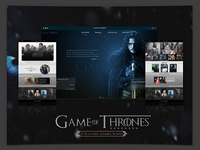 Game of Thrones fanboy game of thrones illustration ui website