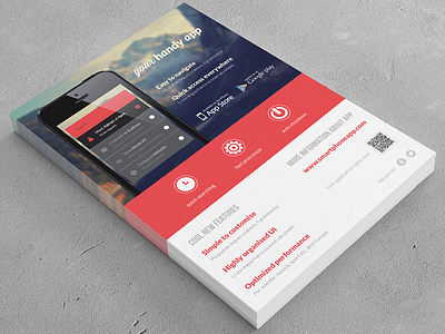 Mobile Application / Phone App flyer ad app flat flyer icon indesign iphone minimal mobile phone print smartphone