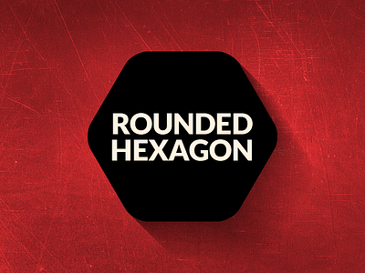 RoundedHexagon Long Shadow logo clean flat grunge hexagon id logo long shadow texture