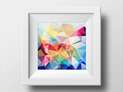 Low-poly / polygonal framed picture