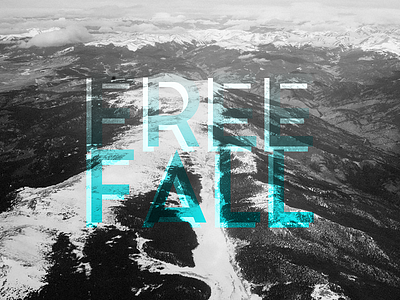 Freefall dark font freefall identity letter lettering logo logotype mountains typeface typo typography