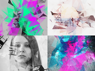 30 Low-Poly / Polygonal Photoshop Brushes