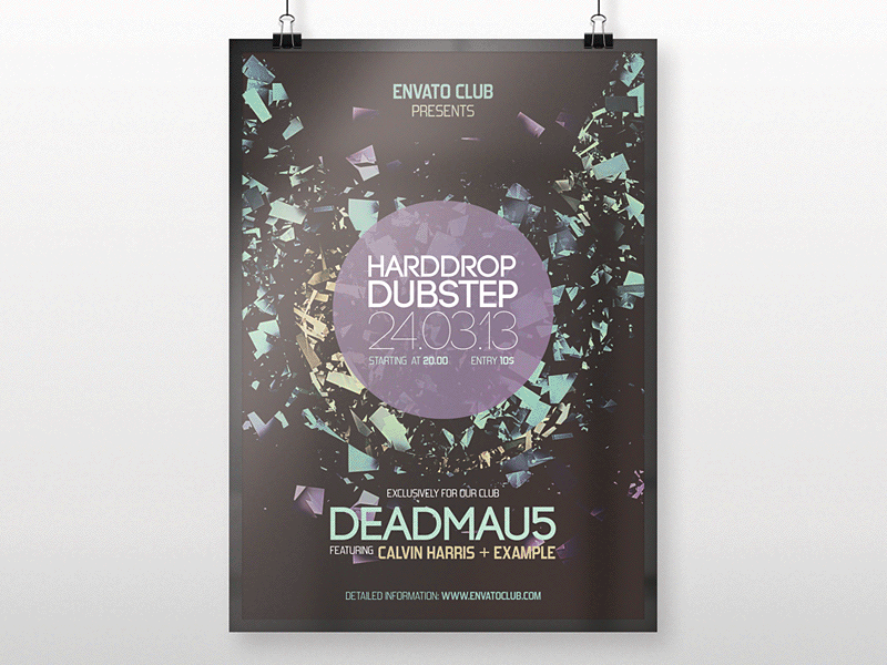 Typography Music / Event / Party Flyers by Rounded Hexagon on Dribbble