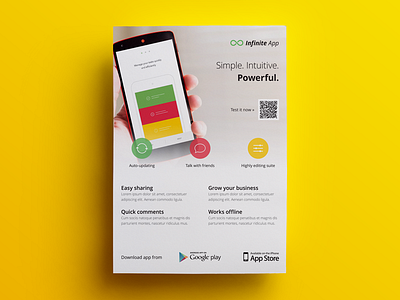 Sneak peek of upcoming app flyer ad app flat flyer icon indesign iphone minimal mobile phone print smartphone