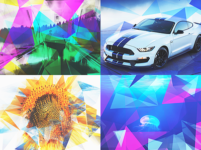 30 Low-Poly / Polygonal Photoshop Brushes #3