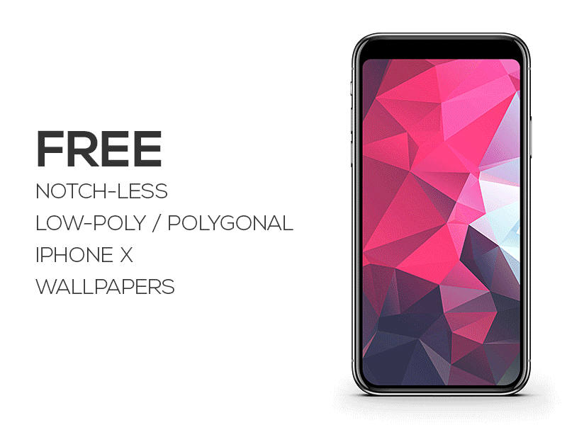 FREE Notchless Low-Poly / Polygonal iPhone X Wallpapers abstract background flat free freebie iphone low notchless poly polygonal texture wallpaper