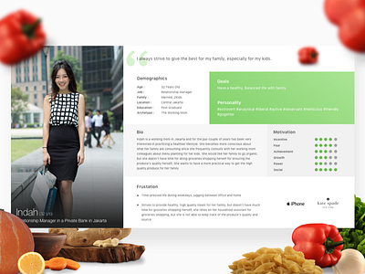 User Persona case study e commerce flat groceries grocery ios list persona product ui ux