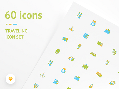 Travel Icon Set - FREEBIES download free icon freebies icons sketch travel icon