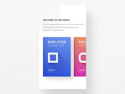 Guide Book book employee flat guide ios minimalist onboarding simple skeumorphic