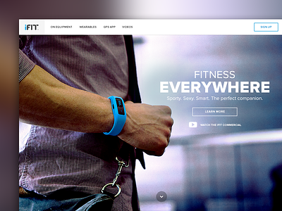 iFit fitness flat ifit landing page wearable web design website