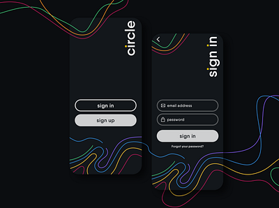 circle sign in dark sign in sign up uidailychallenge