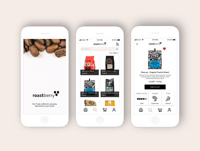 Coffee App - Daily UI 003 coffee coffee app daily ui daily ui 003 daily ui challenge ecommerce landing page shop